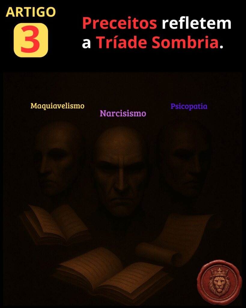 ARTIGO 3 - Preceitos refletem a Tríade Sombria