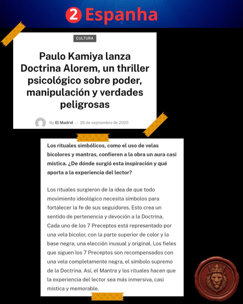 Entrevista do Paulo Kamiya no site do Luca Moreira - portal da Espanha.