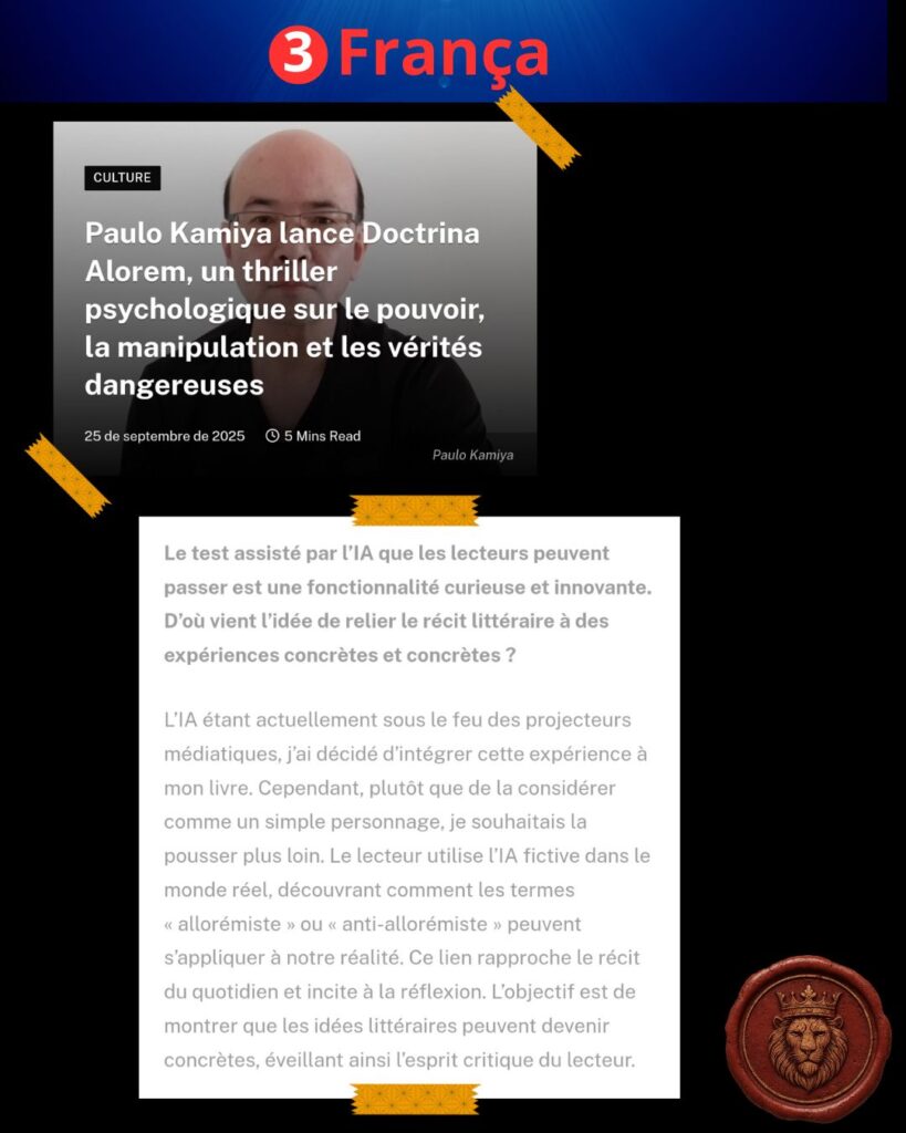 Entrevista do Paulo Kamiya no site do Luca Moreira - portal da França