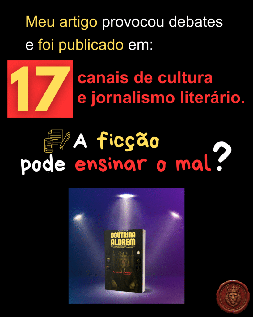 17 canais de cultura e jornalismo literário relacionado ao livro "Doutrina Alorem".
