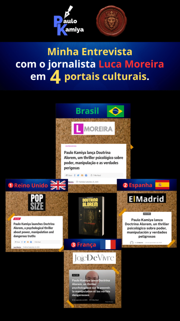 Entrevista com Luca Moreira em 4 portais culturais