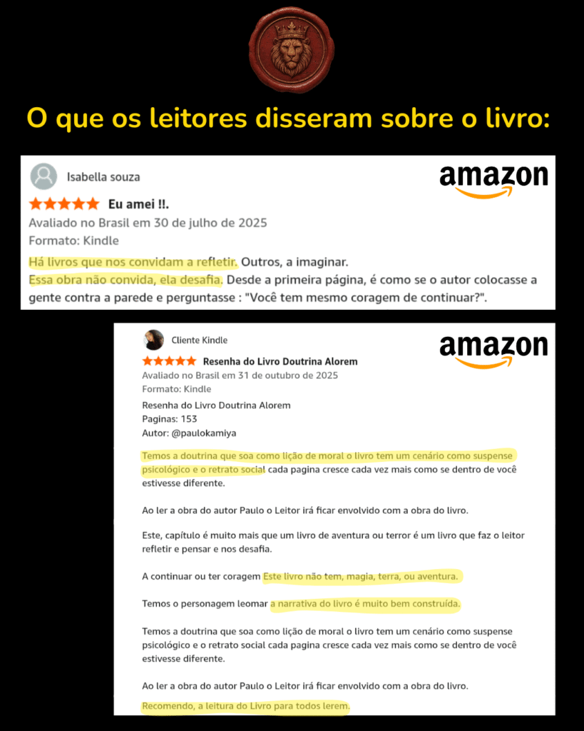 Avaliação dos leitores do livro "Doutrina Alorem"